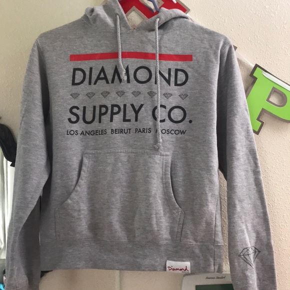 Diamond Supply Co Paris Sweatshirt Grey